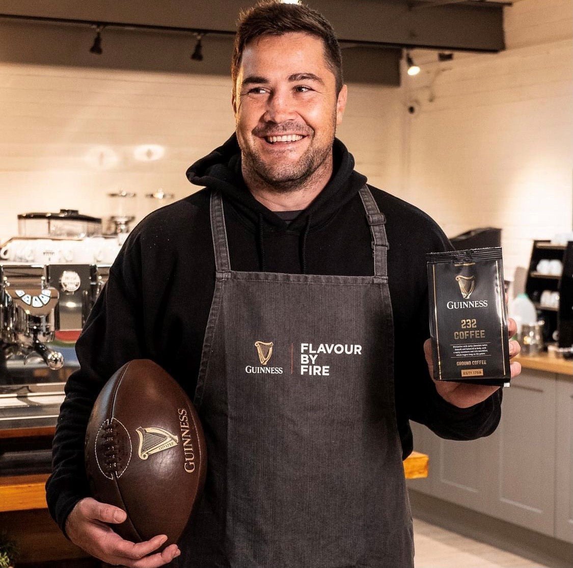 Ram Rugby Custom Vintage Heritage leather rugby ball Size 5 showing detailed stitching and classic brown leather texture close-up.