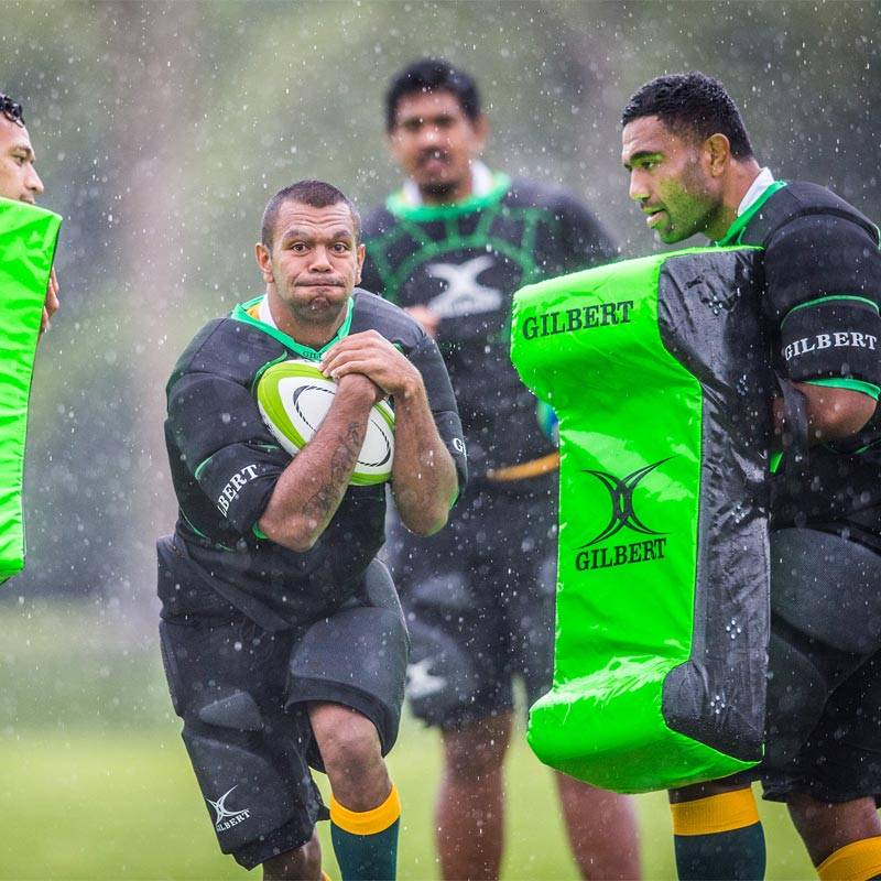 Gilbert Senior Lite Wedge hit shield by Ram Rugby EU, 75 cm lightweight double-wedge rugby training equipment