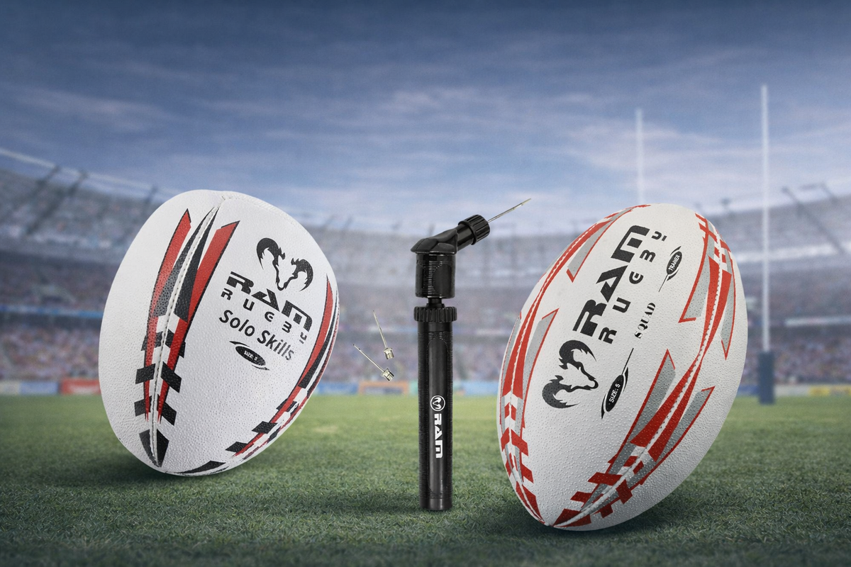 Rugby ball presented as a wrapped gift