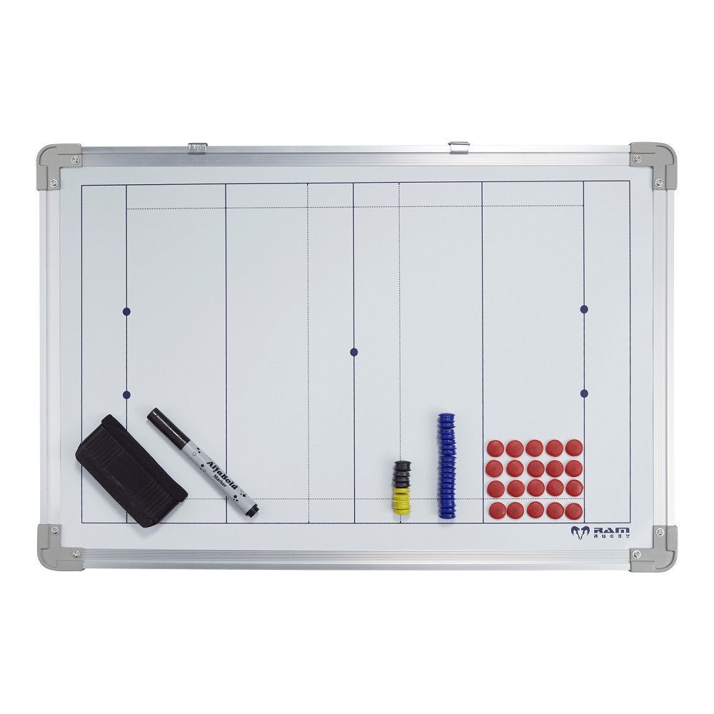 Set of RAM Coach Items featuring rugby tactics whiteboards and clipboards for effective coaching and session planning