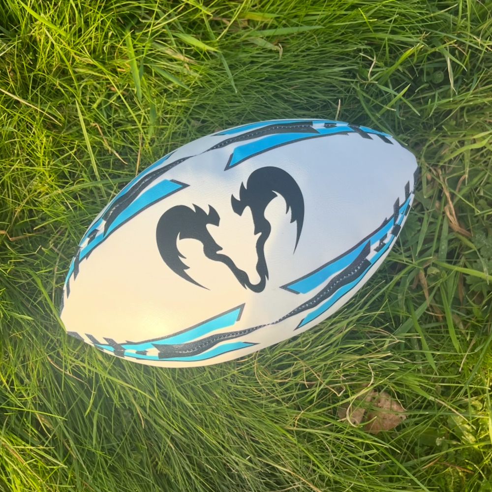 Ram Rugby Micro Softee Size 2.5 lightweight kids training rugby ball with soft cotton-filled design for ages 4 to 6 years