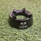 Ram Rugby black durable kicking tee with four-pronged 4cm height design for stable, accurate rugby place kicks and training