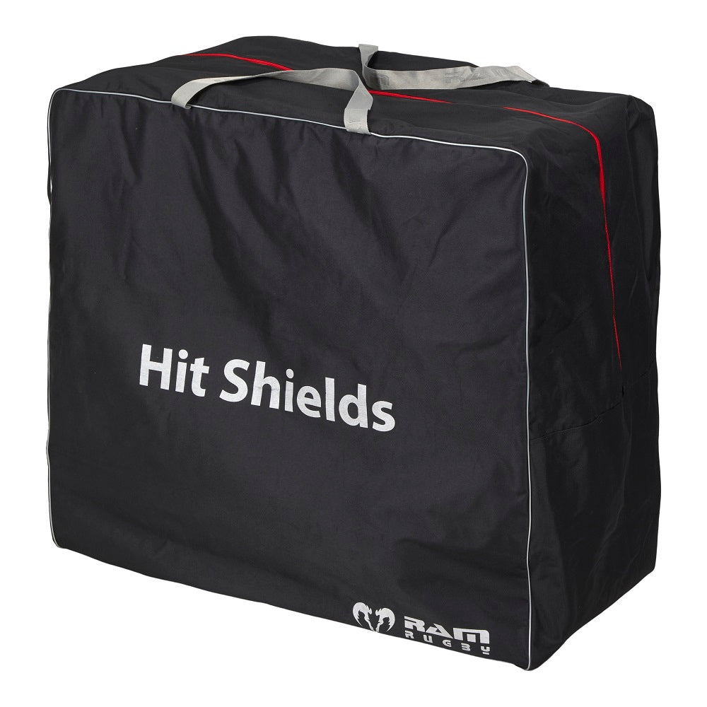 Ram Rugby Wave Hit Shield Medium high-density foam training pad in black and red with water-resistant PVC cover for rugby practice