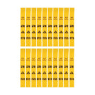 Set of 20 Ram Rugby woven webbing tag rugby strips in black, 16" long durable tags for secure strap attachment