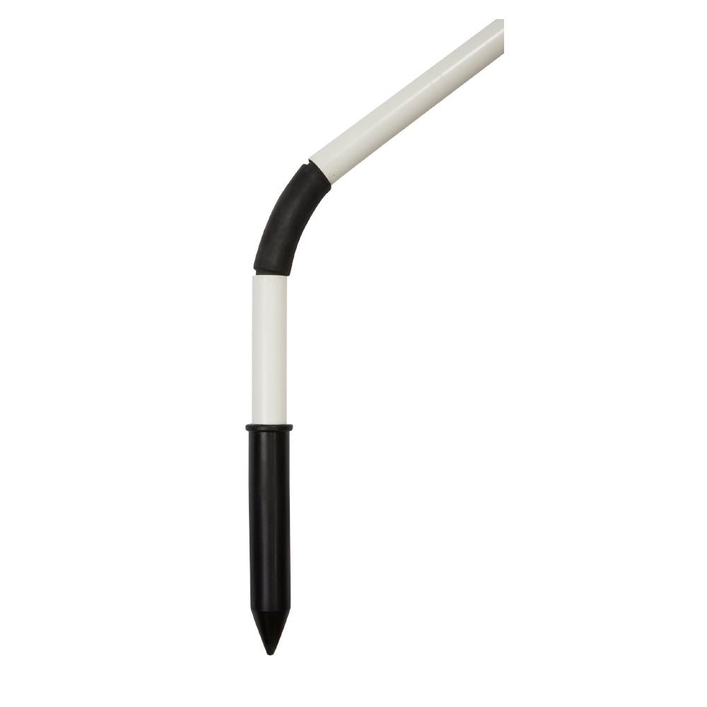 Set of four bright yellow Ram Rugby safety corner poles made from durable PVC for secure rugby field marking.