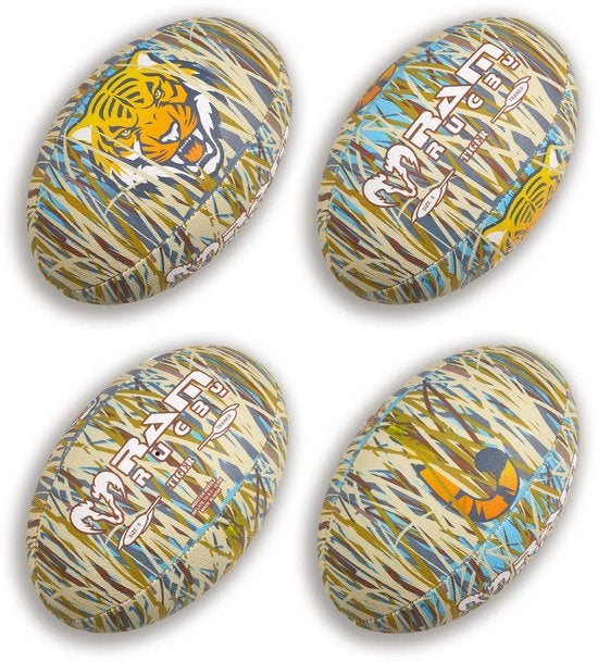 Ram Rugby Tiger Design Squad Trainer Ball Durable Practice Ball