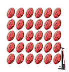 Ram Rugby Gripper 2.0 Pro Trainer Neon Pink bundle showing 30 vibrant rugby balls with two breathable carrying bags