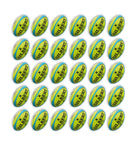 Stack of 30 Gilbert G-TR4000 Trainer neon yellow size 5 rugby balls bundled with two black breathable ball bags