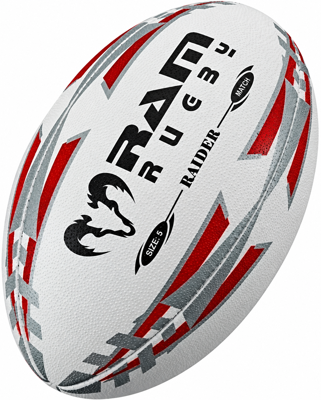 Paquete de 15 Balones de Rugby Ram Raider 2.0 Negro con Bolsa