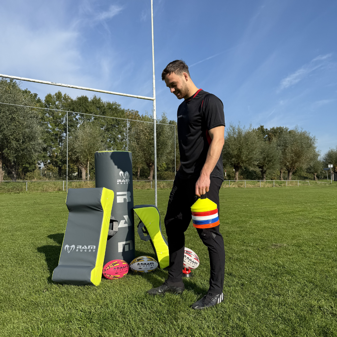 Conjunto de 50 Conos de Entrenamiento Ram Rugby Conos Duraderos de 40g