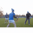 Crazy Catch Freestyle rebound net showing dual-layer nylon mesh and ergonomic grip for hand-eye coordination training