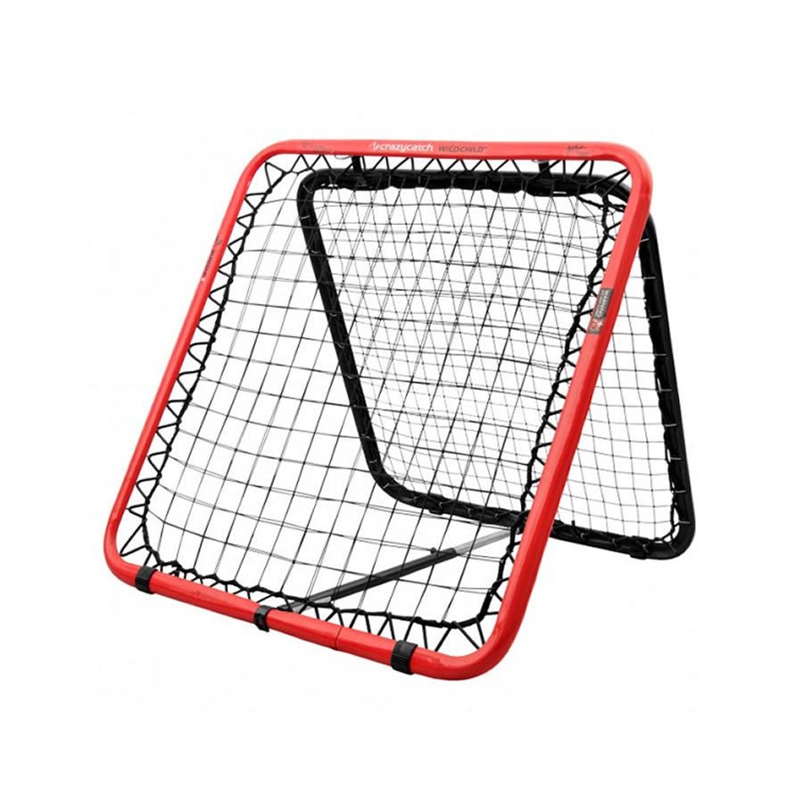 Crazy Catch Wildchild Classic 2.0 rebound net with double-sided black mesh and blue frame for hand-eye coordination training