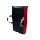 Ram Rugby Flat Hit Shield in black and red with durable PVC shell, high-density foam, and secure handheld straps for training
