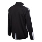Men wearing Ram Rugby Edge Midlayer 1/4 Zip lightweight thermal sweatshirt in black, featuring high collar and side pockets