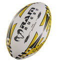 Ram Rugby Pass Developer weighted training ball in durable 5-ply cotton canvas with 3D grip, designed to improve rugby passing skills