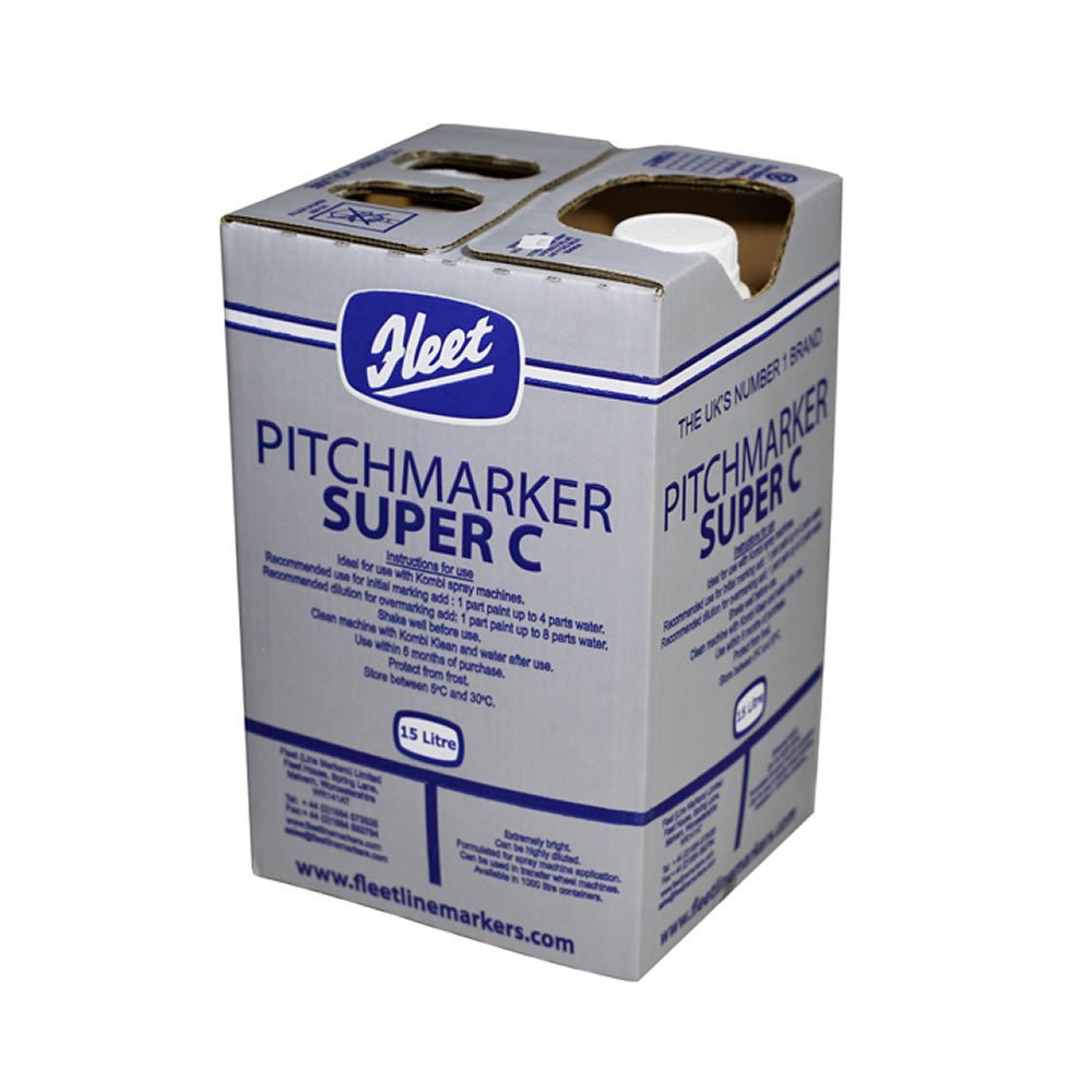 Fleet Line Pitchmarker Super C white line marking paint 10L drum for sports field marking with durable, high-coverage formula