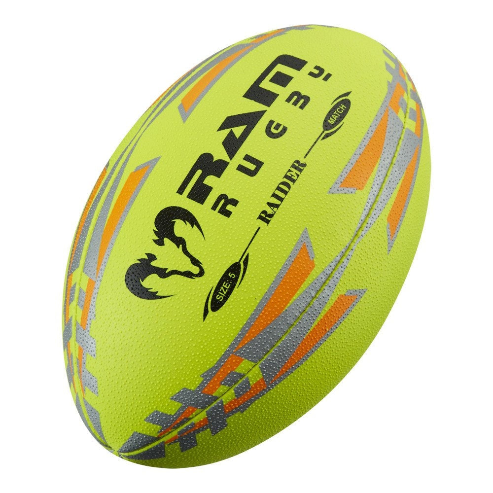 Paquete de 15 Balones de Rugby Ram Raider 2.0 Negro con Bolsa
