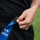 Set of 20 durable Ram Rugby PVC tag rugby tags in red, blue, and yellow, measuring 16" x 2" for replacements or team expansion