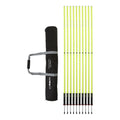 Ram Rugby 10-pack two piece training poles set with flexible rubber bases and removable spikes for versatile sports drills